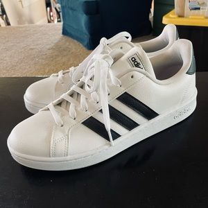 Women’s New Black/White Adidas Grand Court Tennis Shoe